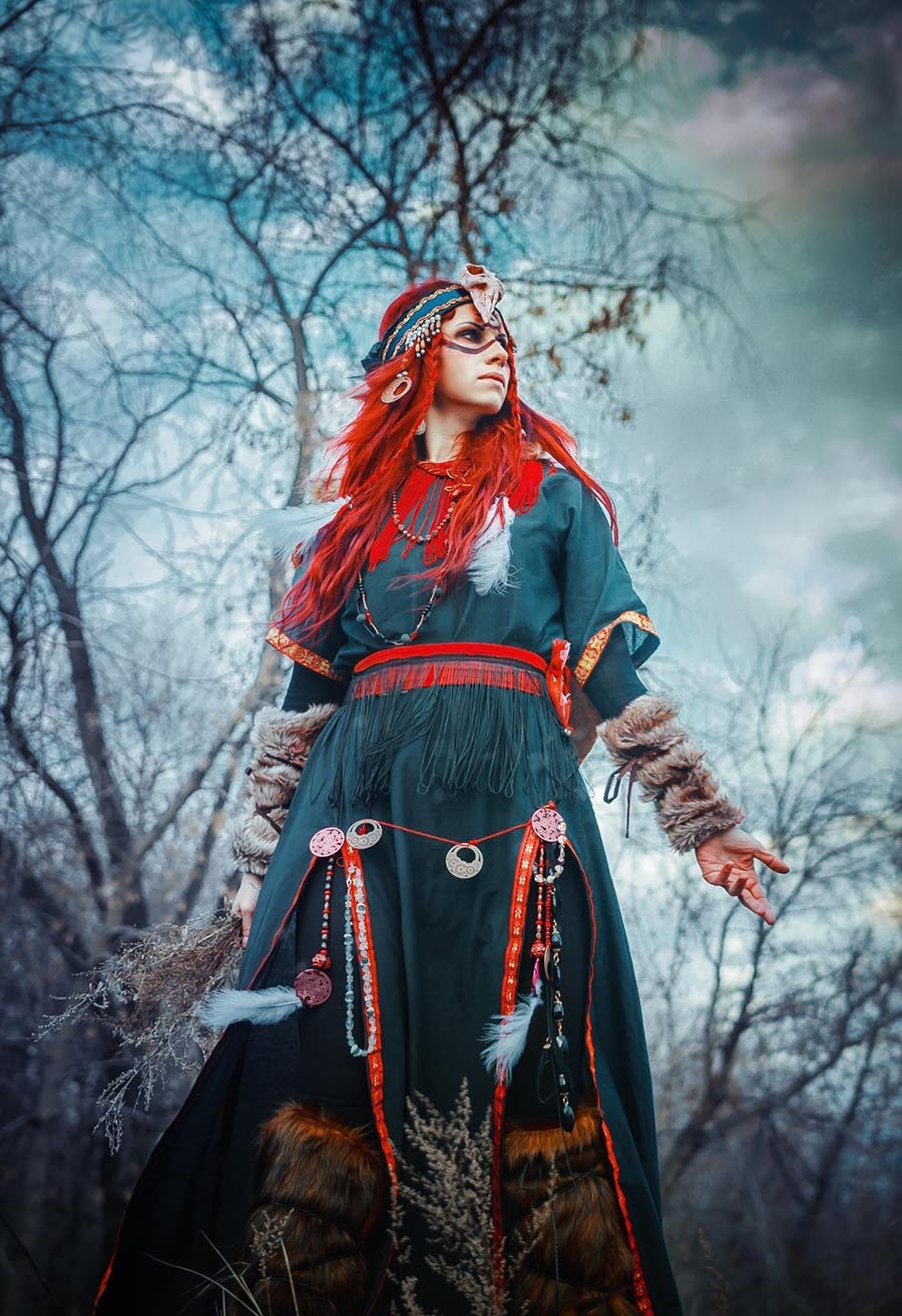 Girls in Slavic costumes underwear in Luanda